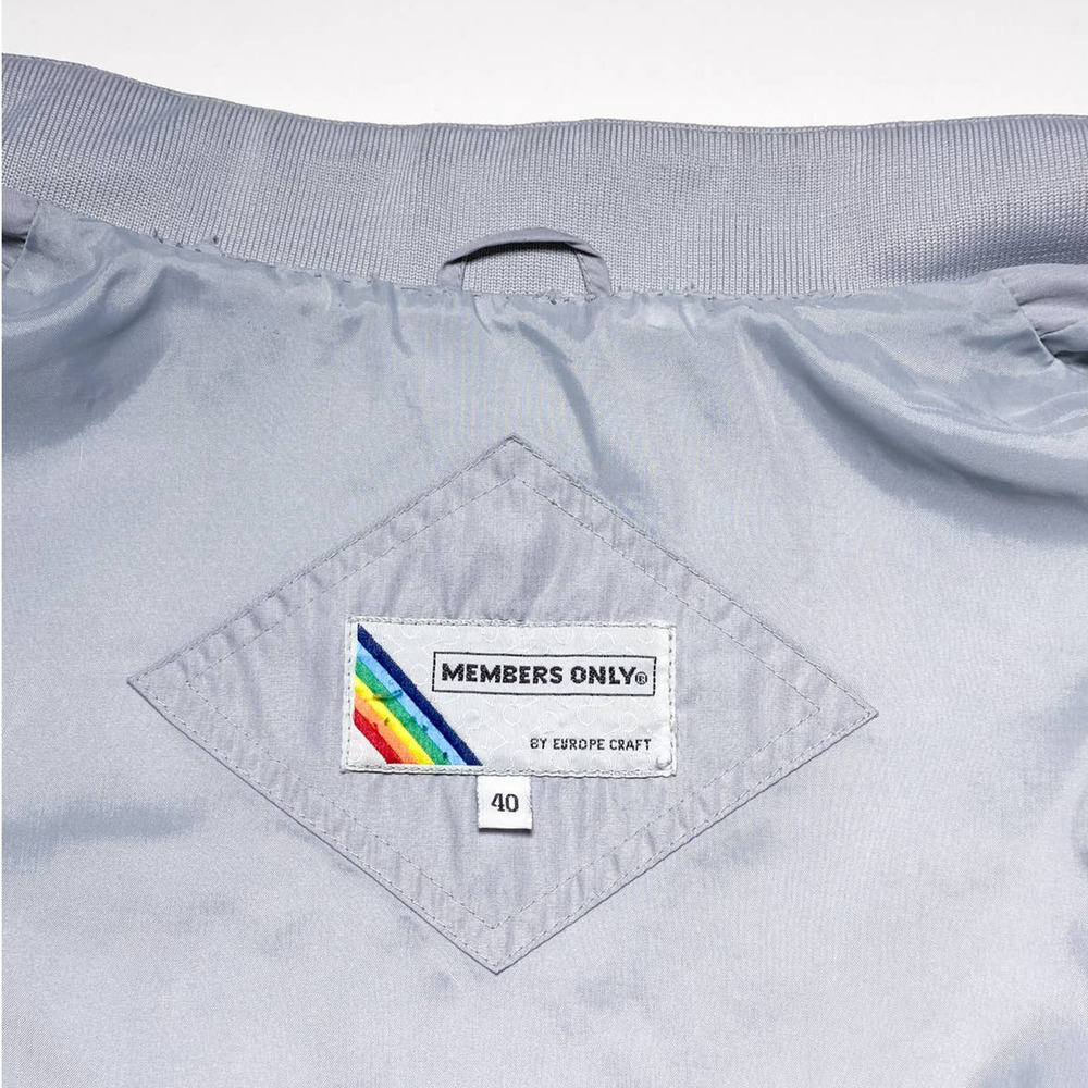 Members Only Vintage Gray Racer Jacket - Picture 7 of 9